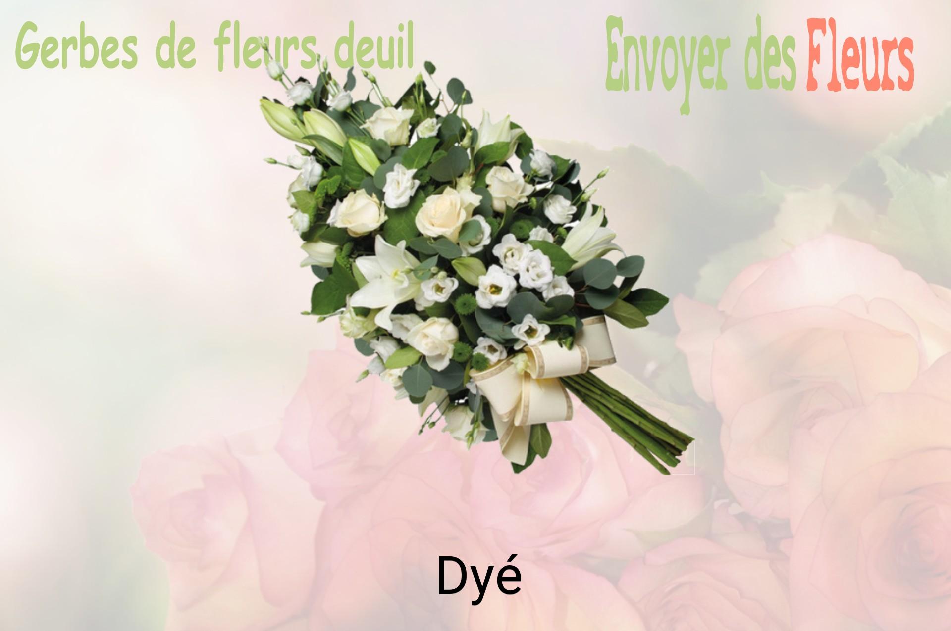 Gerbe de fleurs de deuil livrée à Dyé